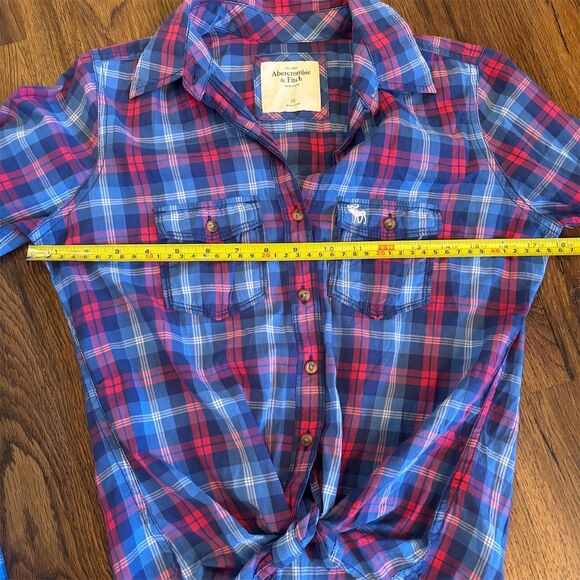 Abercrombie & Fitch Women's XS Plaid Button-Down Shirt Multicolor - Picture 9 of 9